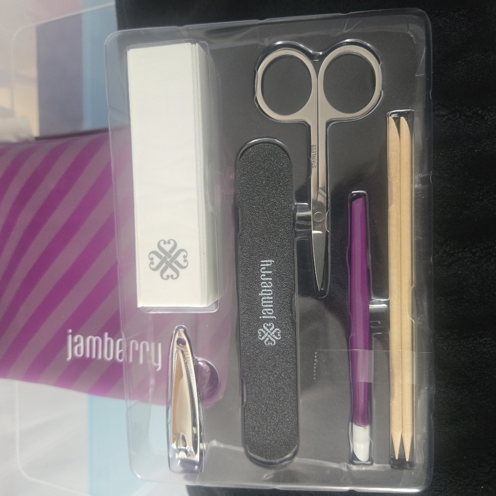 Jamberry Nail Care Kit with Purple Carry Kit